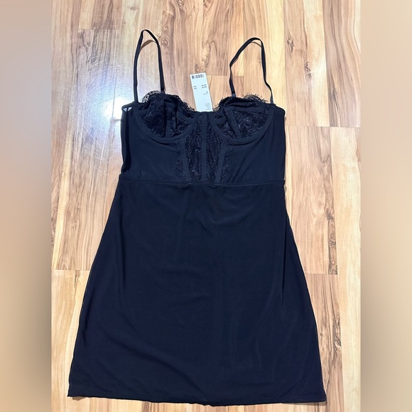 NWT Urban Outfitters Modern Love Bustier Corset Mini Dress Color Black Size M - Picture 1 of 6